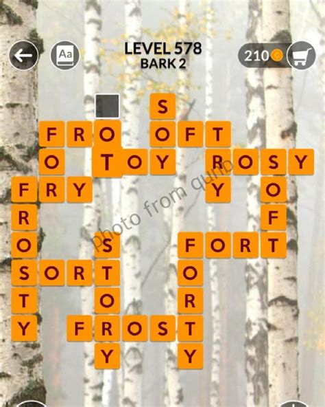 Wordscapes Level 578, Bark 2 .
